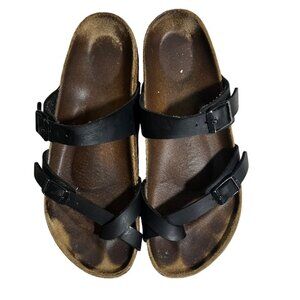 40% off! Birkenstock Mayari sandals 38 US 7 black leather strappy